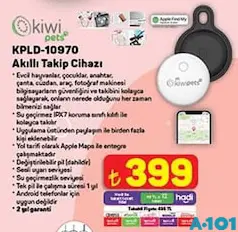 KİWİ PETS KPLD-10970 AKILLI TAKİP CİHAZI